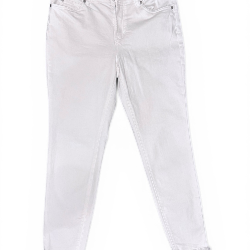 Vince Camuto White Skinny Jeans Raw Frayed Hem – Women’s Size 10/30